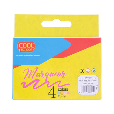 Cool School - Lot de 4 Surligneurs Pastel Mini avec Motifs Animaux - Librairie Oxford City