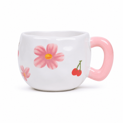 Mug en Céramique — Motif Floral Cerise - Librairie Oxford City