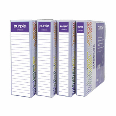 Classeur à levier multicolore en PVC blanc