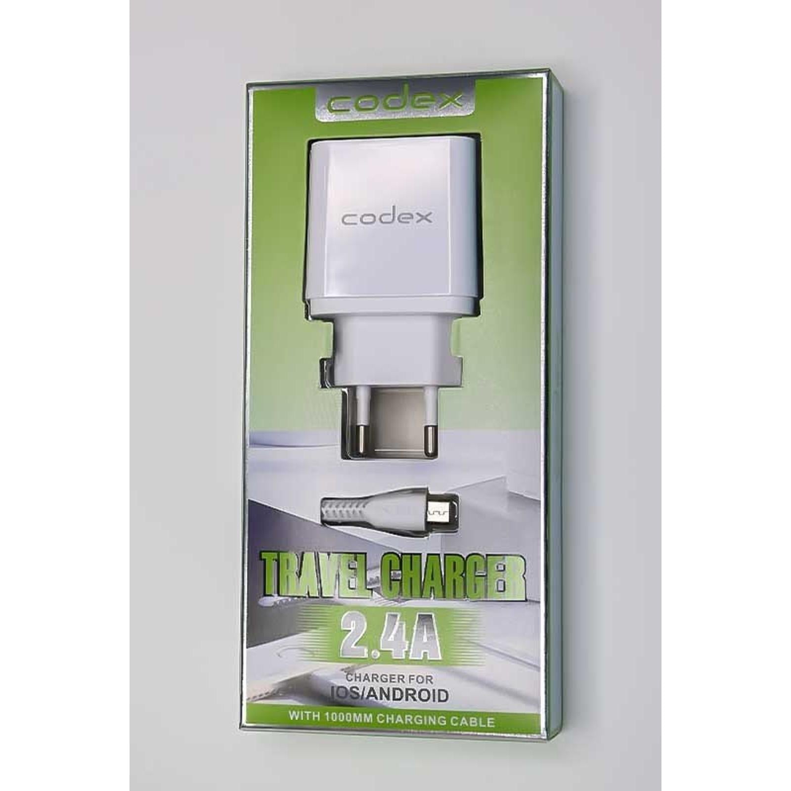 Chargeur USB 2.4A CODEX - Librairie Oxford City