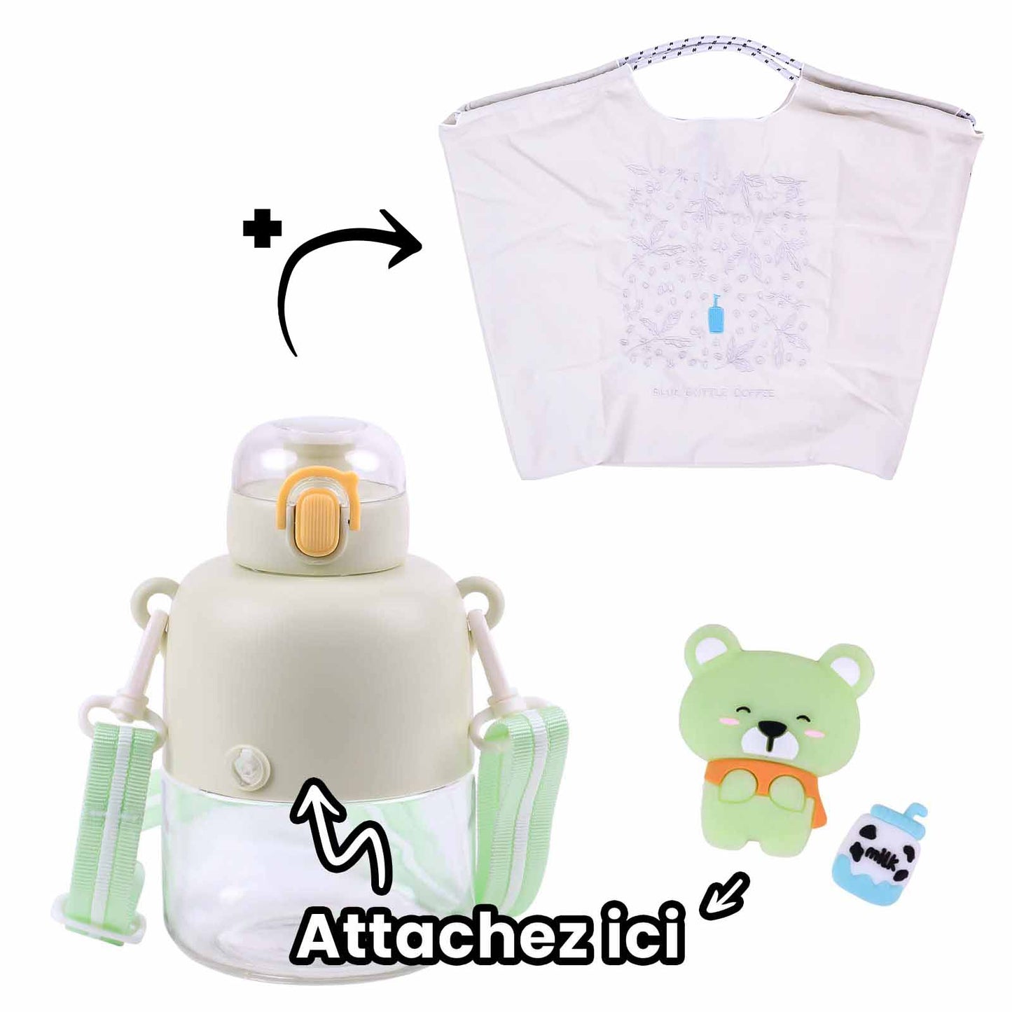 Gourde Enfant Robot + Tote Bag au Choix | Promo -19.95 DT