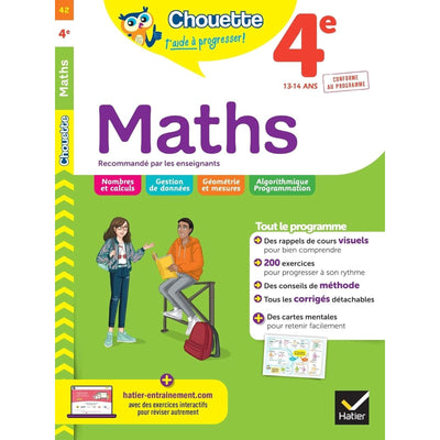 Chouette - Maths 4e: cahier de révision et d'entraînement recommandé par les enseignants - Librairie Oxford City