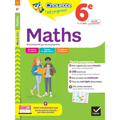 Chouette - Maths 6e: cahier de révision et d'entraînement recommandé par les enseignants - Librairie Oxford City
