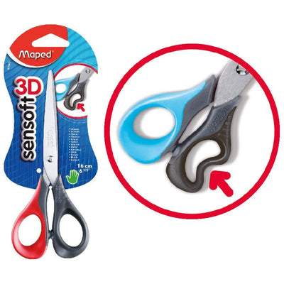 CISEAUX SENSOFT 16CM 3D MAPED - Librairie Oxford City