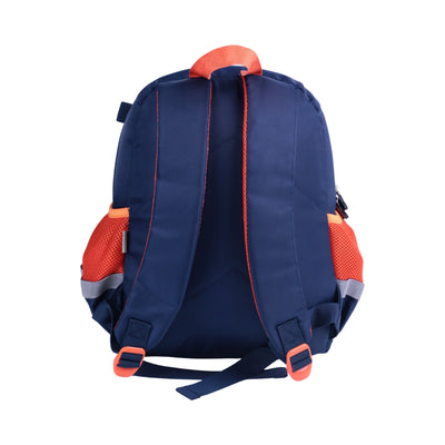 Cartable enfant Vest thème astronaute bleu orange avec poches latérales