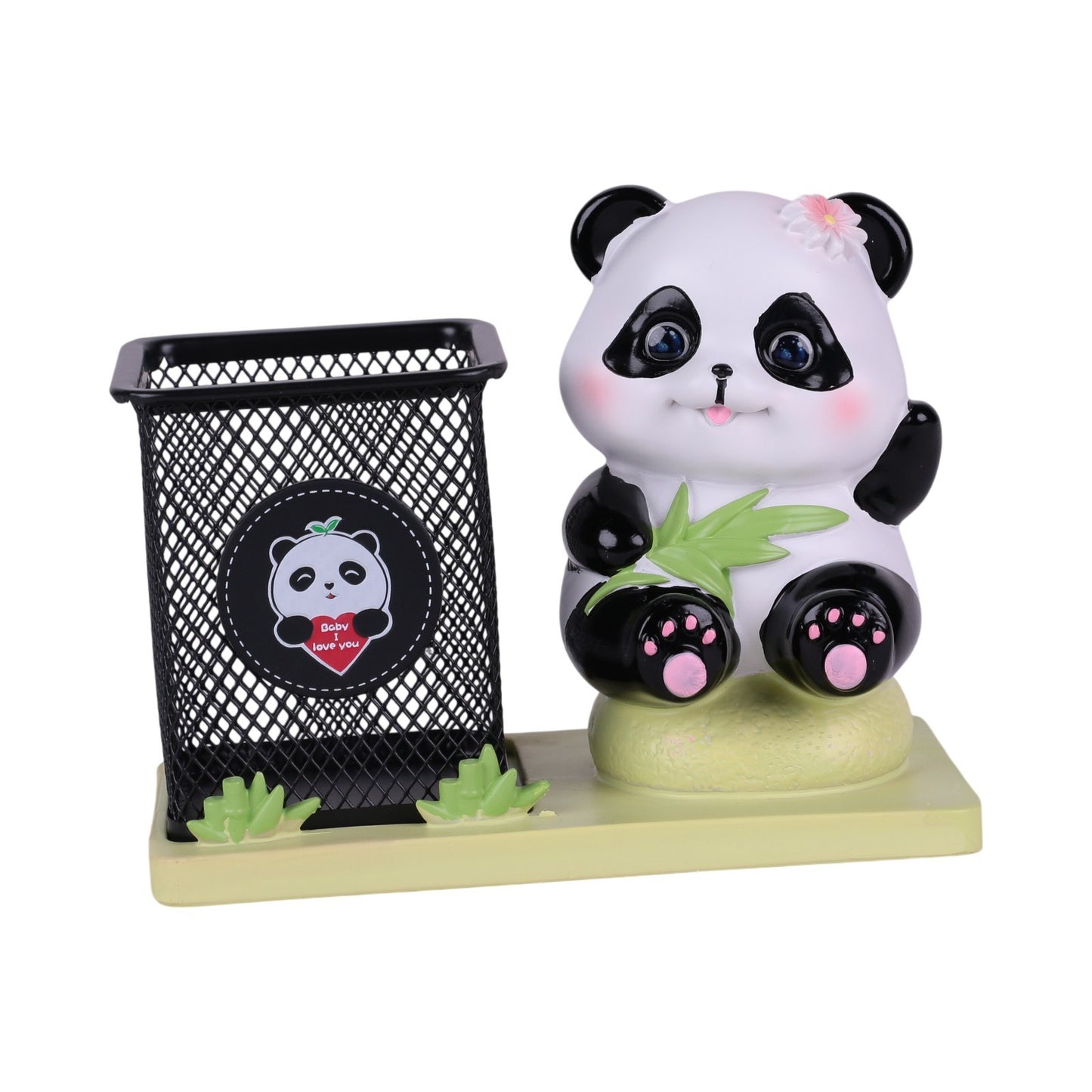 Pot à Stylo en Métal avec Figurine Décorative en Résine — Organisateur de Bureau Fantaisie - Librairie Oxford City