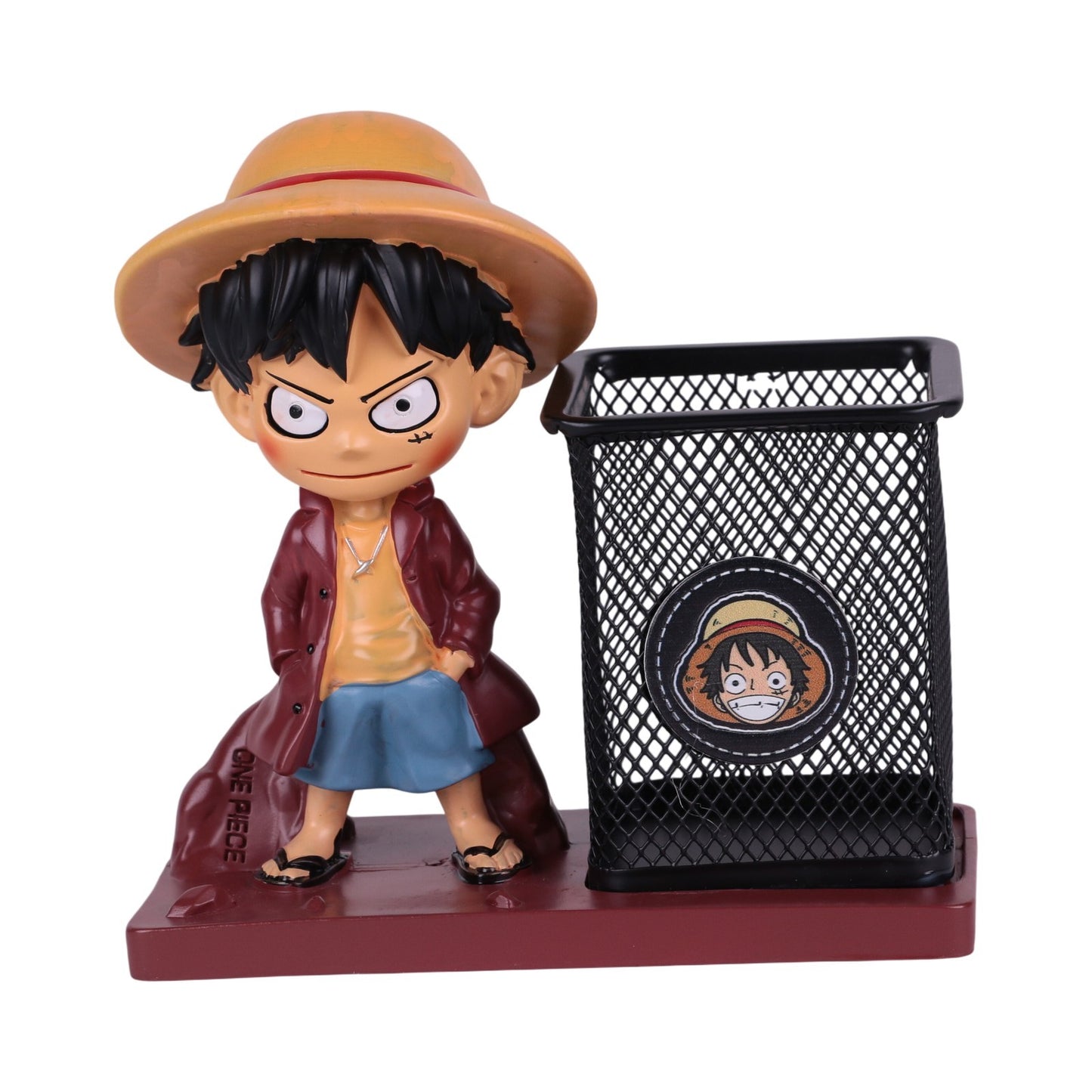 Pot à Stylo en Métal avec Figurine Décorative en Résine — Organisateur de Bureau Fantaisie - Librairie Oxford City