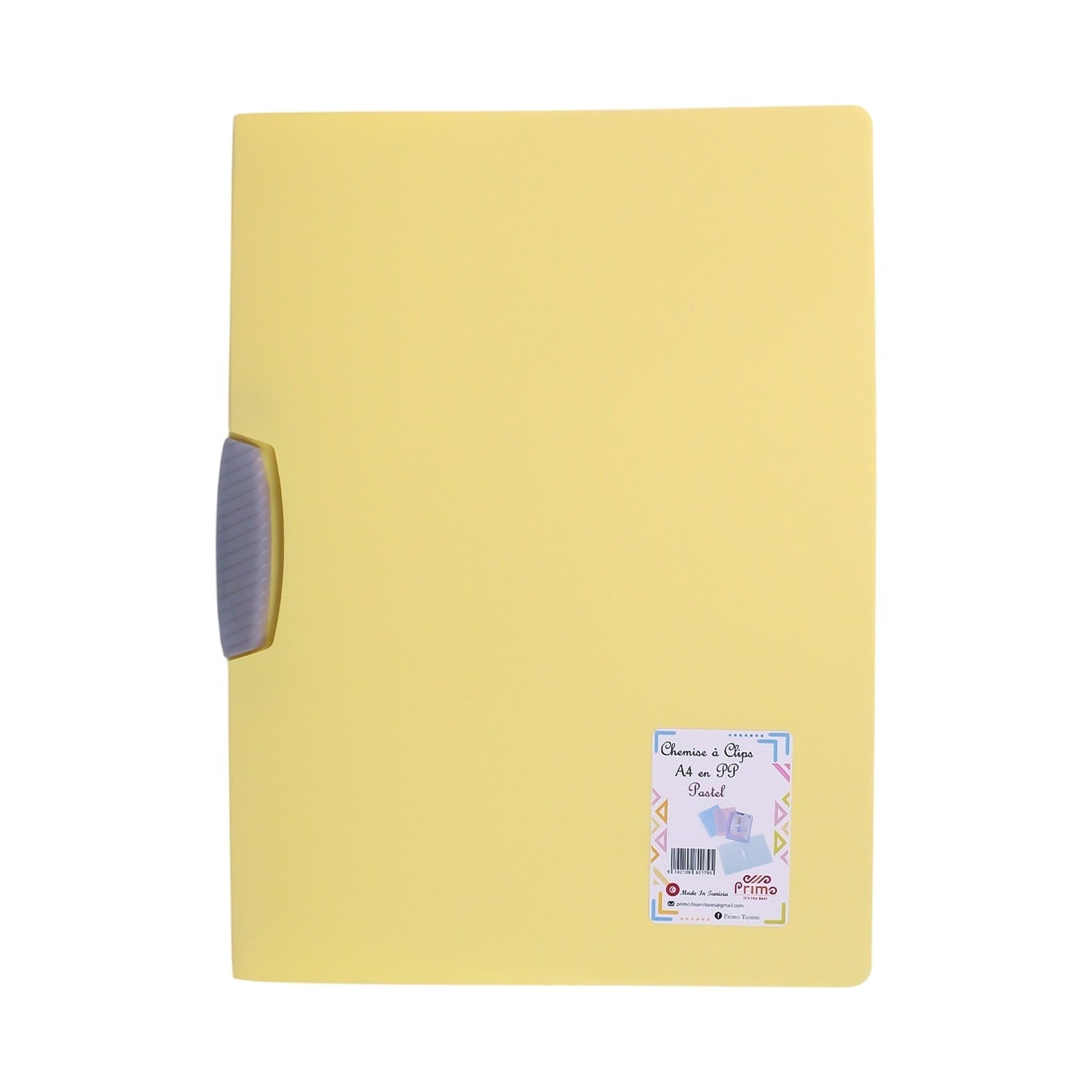 Chemise à Clip PP Primo Pastel A4 – Coloris Assortis - Librairie Oxford City