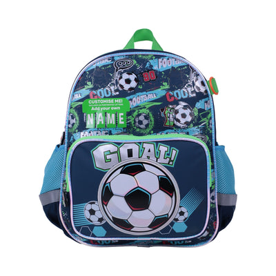 Cartable sac à dos Vest bleu vert noir avec poche frontale et poches latérales filet