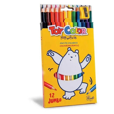 Coffret avec cintre 12 crayons géants en bois - Librairie Oxford City