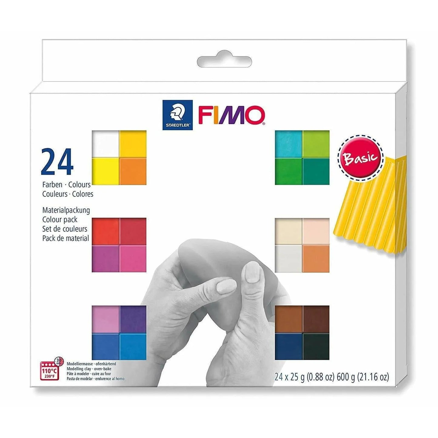 Coffret Pâte Fimo Soft - Couleurs Basic - 24 x 25 g - Librairie Oxford City