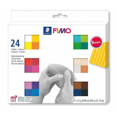 Coffret Pâte Fimo Soft - Couleurs Basic - 24 x 25 g - Librairie Oxford City