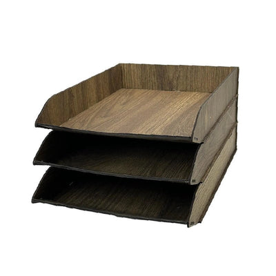 Corbeille A Courrier De 3 Étages MDF Stratifié - Librairie Oxford City