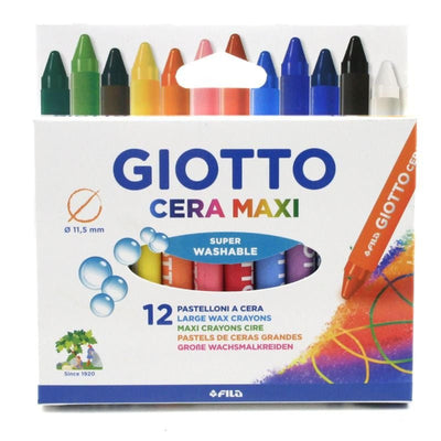 CRAYON CIRE DE 12 GIOTTO MAXI - Librairie Oxford City