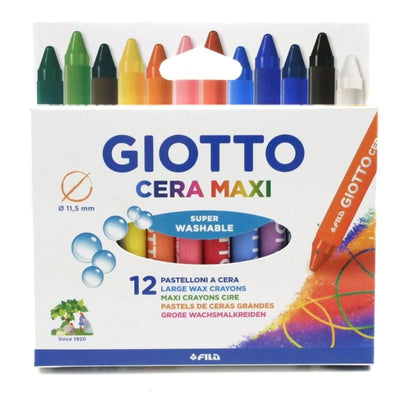 CRAYON CIRE DE 12 GIOTTO MAXI - Librairie Oxford City