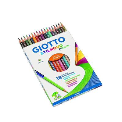 CRAYON COULEUR 18*18 STILNOVO BICOLOR GIOTTO - Librairie Oxford City