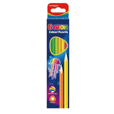 CRAYON COULEUR 6*18 NEON COLOR - Librairie Oxford City