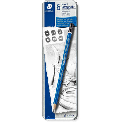CRAYON GRAPHITE MARS B. METAL DE 6 100 - G6 STAEDTLER - Librairie Oxford City