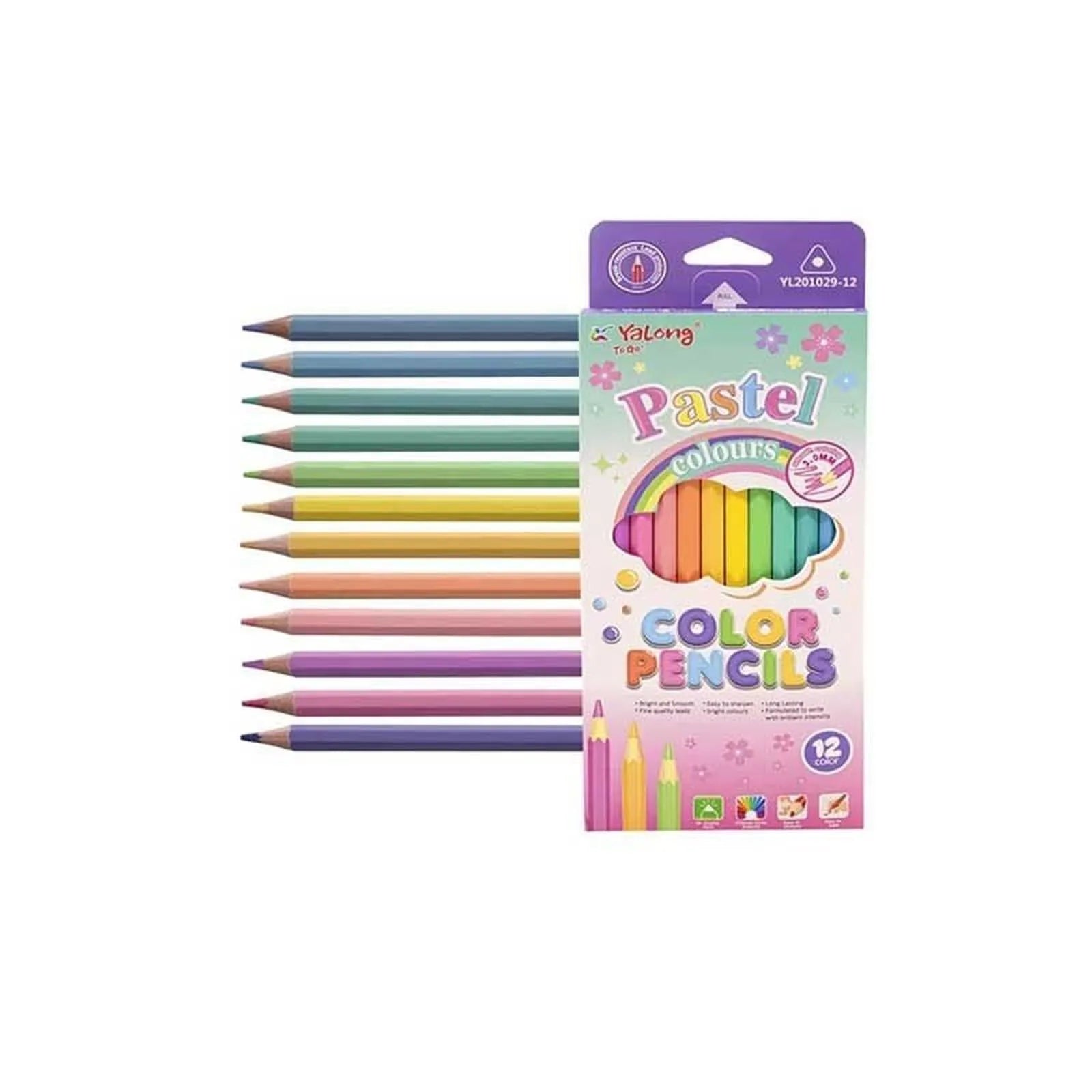 CRAYONS COULEURS 12 - PASTEL - Librairie Oxford City