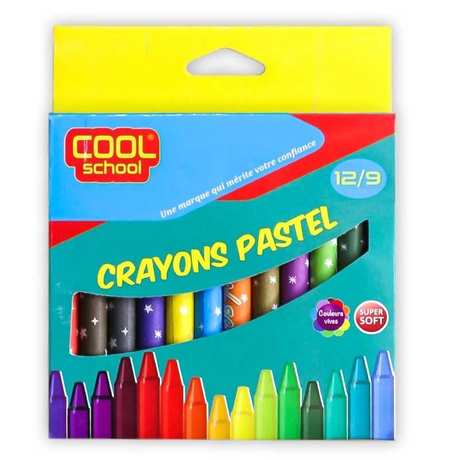 Crayons Pastel 12/9 - COOL SCHOOL - Librairie Oxford City