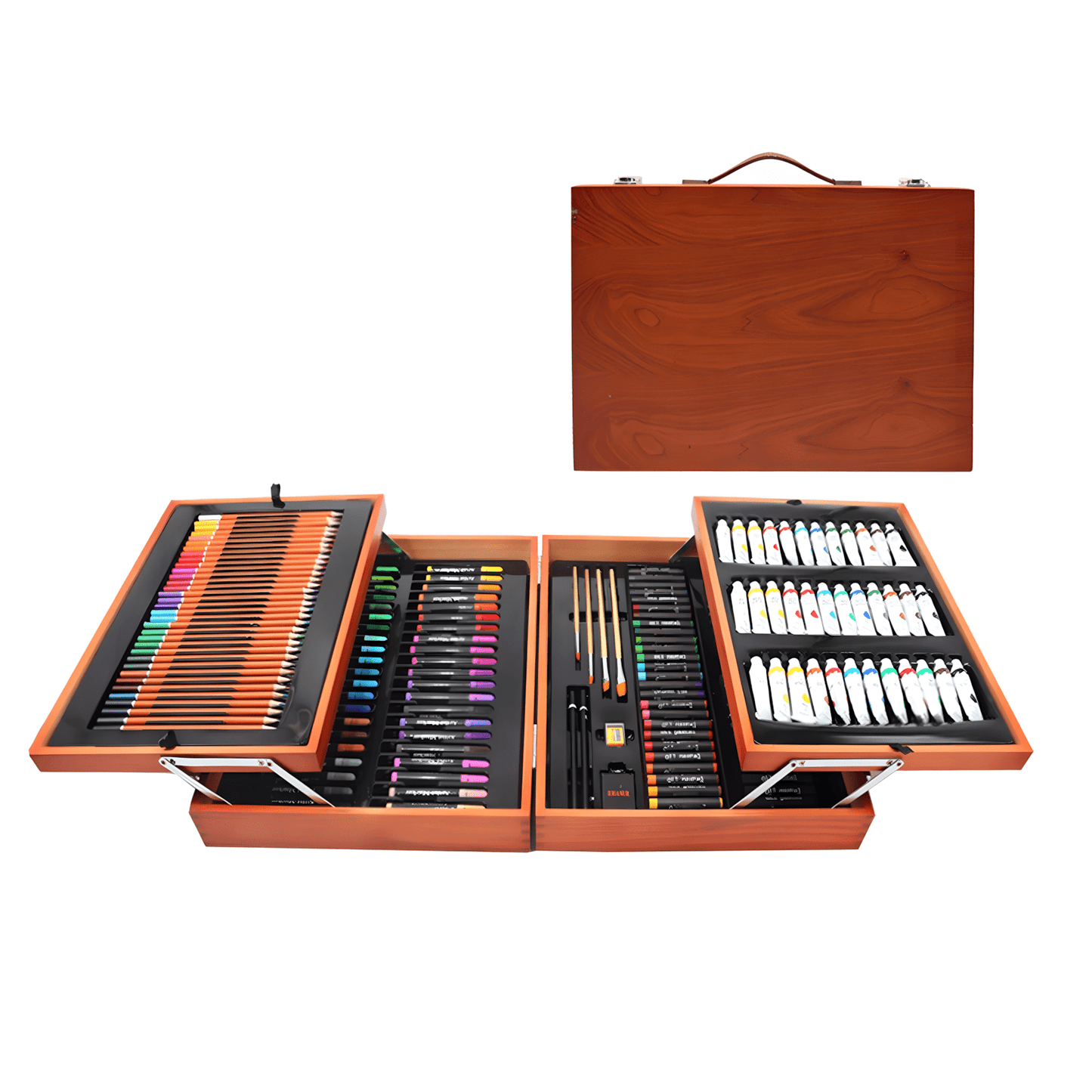 Coffret Dessin & Peinture Complet en Bois – Set Artistique 174 Pièces - Librairie Oxford City