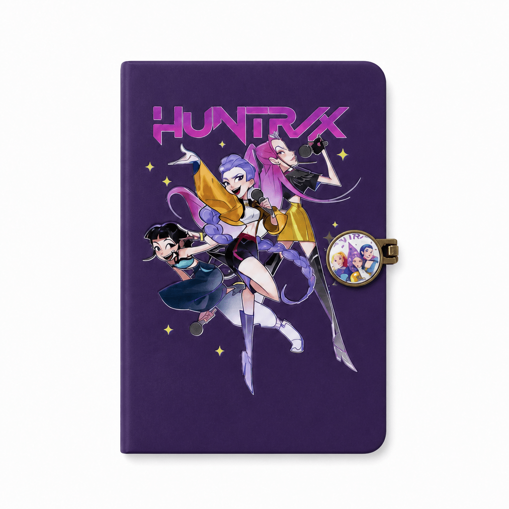 Huntrix - Carnet A5 Fantaisie avec Verrou - Librairie Oxford City
