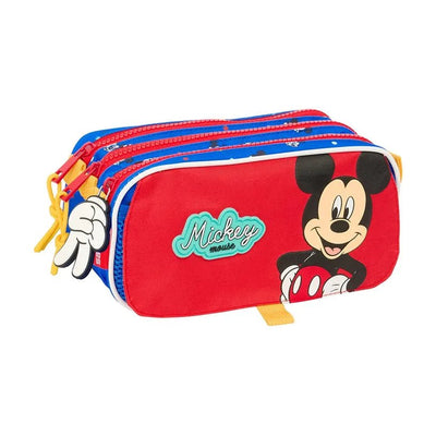 Trousse Safta Mickey Mouse 3 Compartiments — Rouge & Bleu - Librairie Oxford City