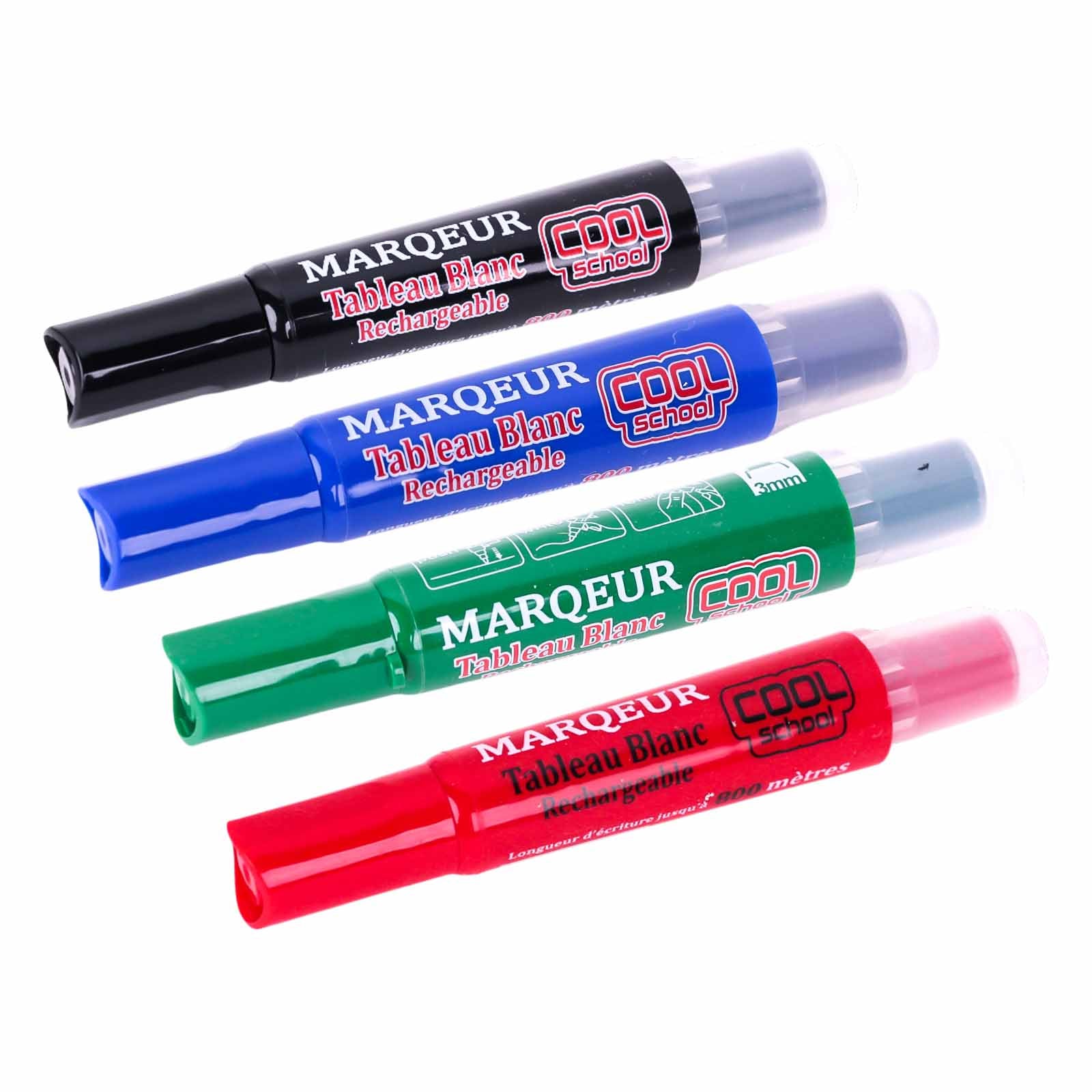 Cool School - Marqueur Tableau Blanc Rechargeable 3mm - Librairie Oxford City