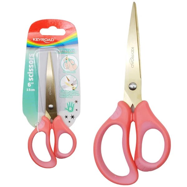Keyroad – Ciseaux enfant Metallic 15 cm lames inox - Librairie Oxford City