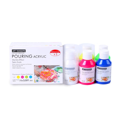 Acrylic Pouring Set Neon Colors 6x100ml - Librairie Oxford City