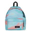 Sac à dos Eastpak B0W en bleu, rose et blanc avec poche frontale zippée