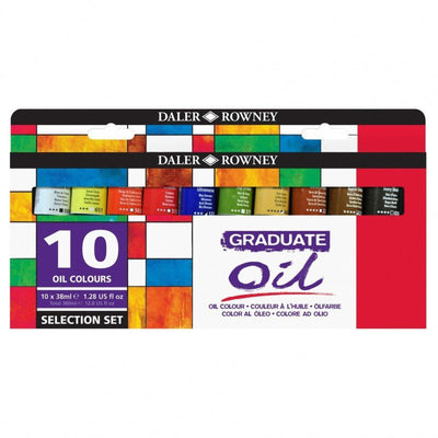 Daler - Rowney Graduate - 10 tubes peinture à l'huile - couleurs assorties - 38 ml - Librairie Oxford City