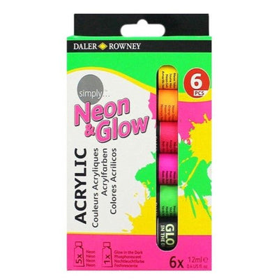 Daler - Rowney Simply Acrylic Paint Set 6 - Librairie Oxford City