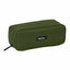 Trousse scolaire verte Sarta Dark Forest 3 zips en polyester