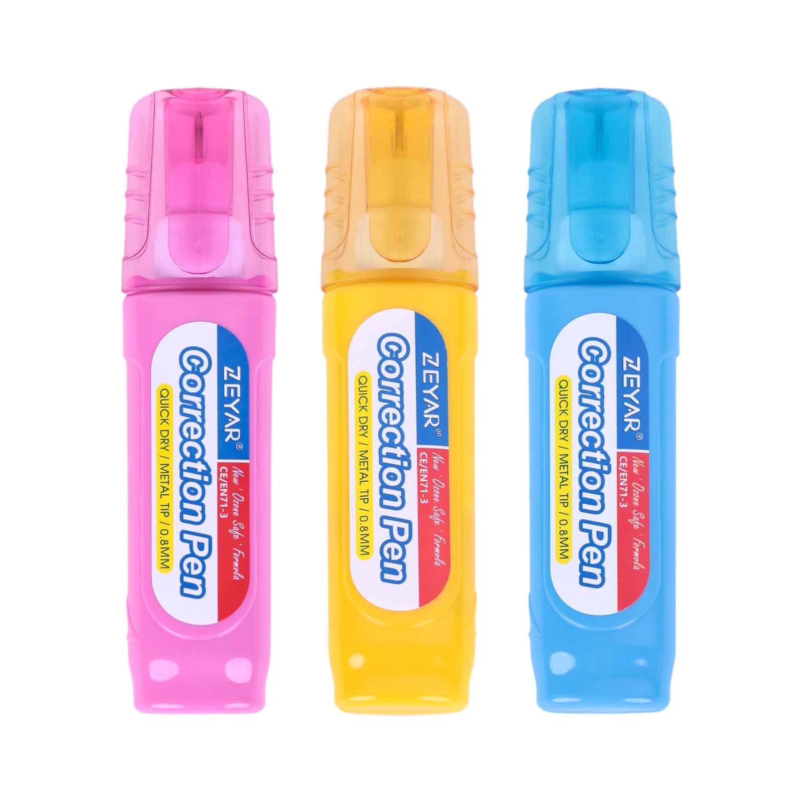ZEYAR - Correcteur Stylo 12ml à Pointe Métallique 0.8mm - Librairie Oxford City