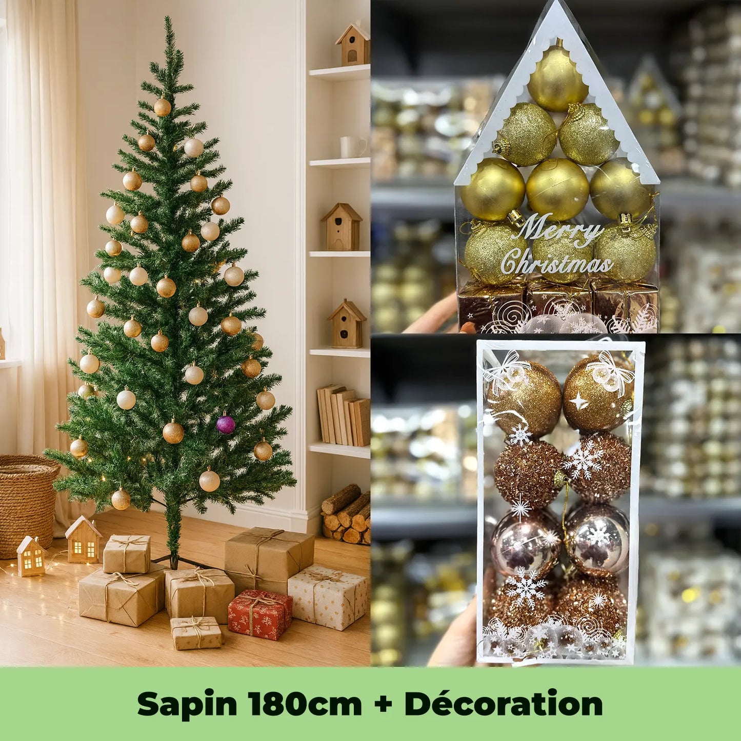 Pack Doré Cuivre – Sapin 180cm - Librairie Oxford City