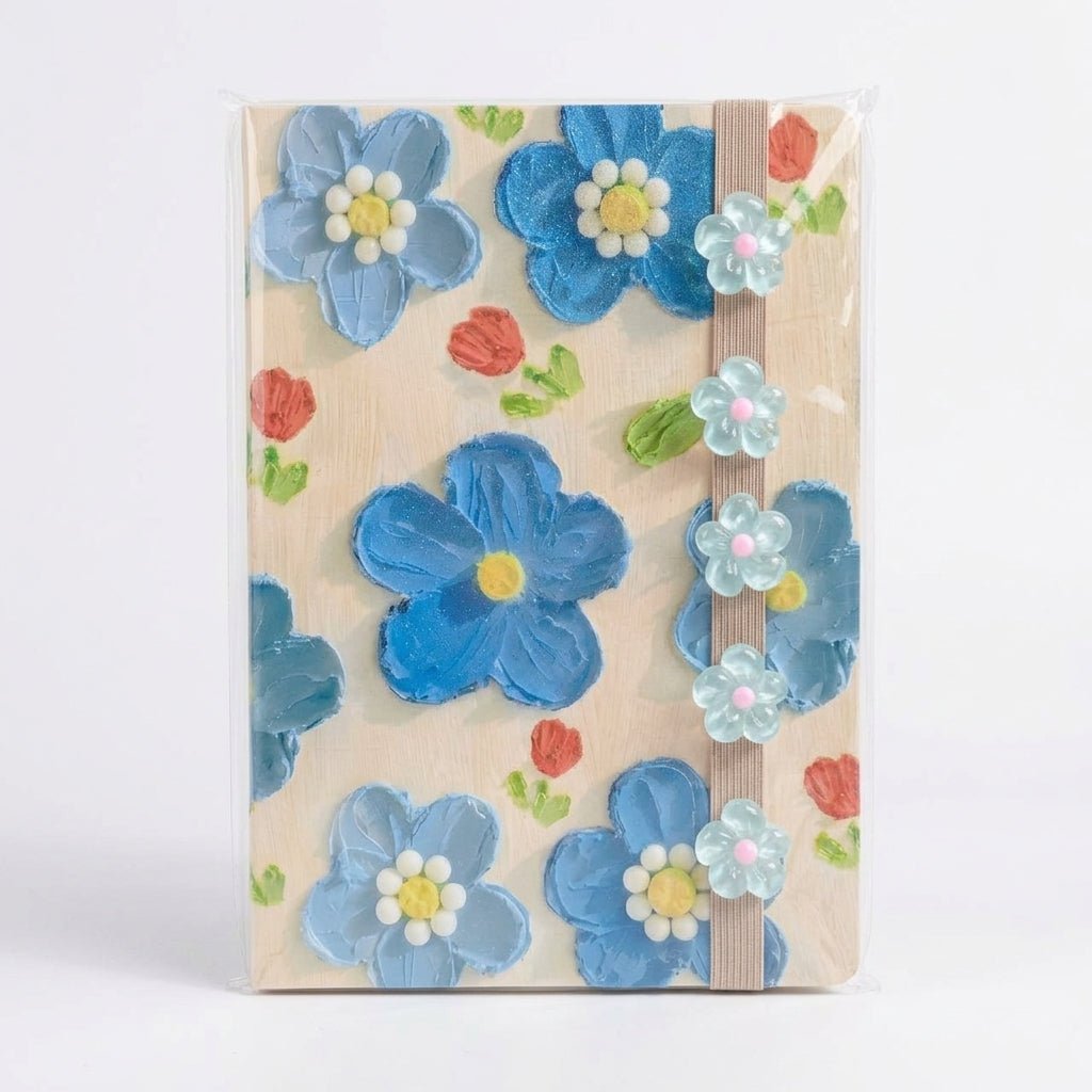 Notebook A5 Fantaisie – Couverture Décorative & Fermeture Élastique avec Breloques | Modèles Assortis - Librairie Oxford City