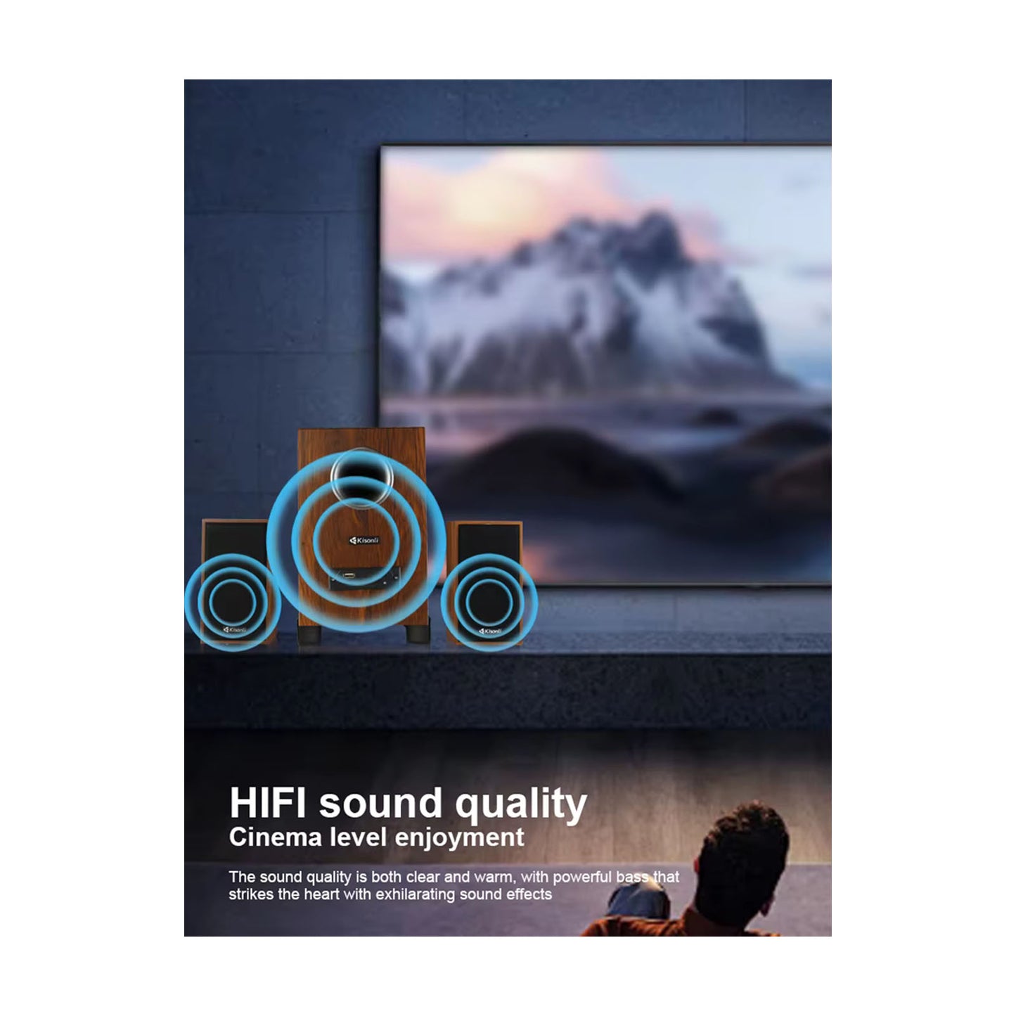 Ensemble Haut - Parleur Kisonli TM9300LM avec Subwoofer - Librairie Oxford City