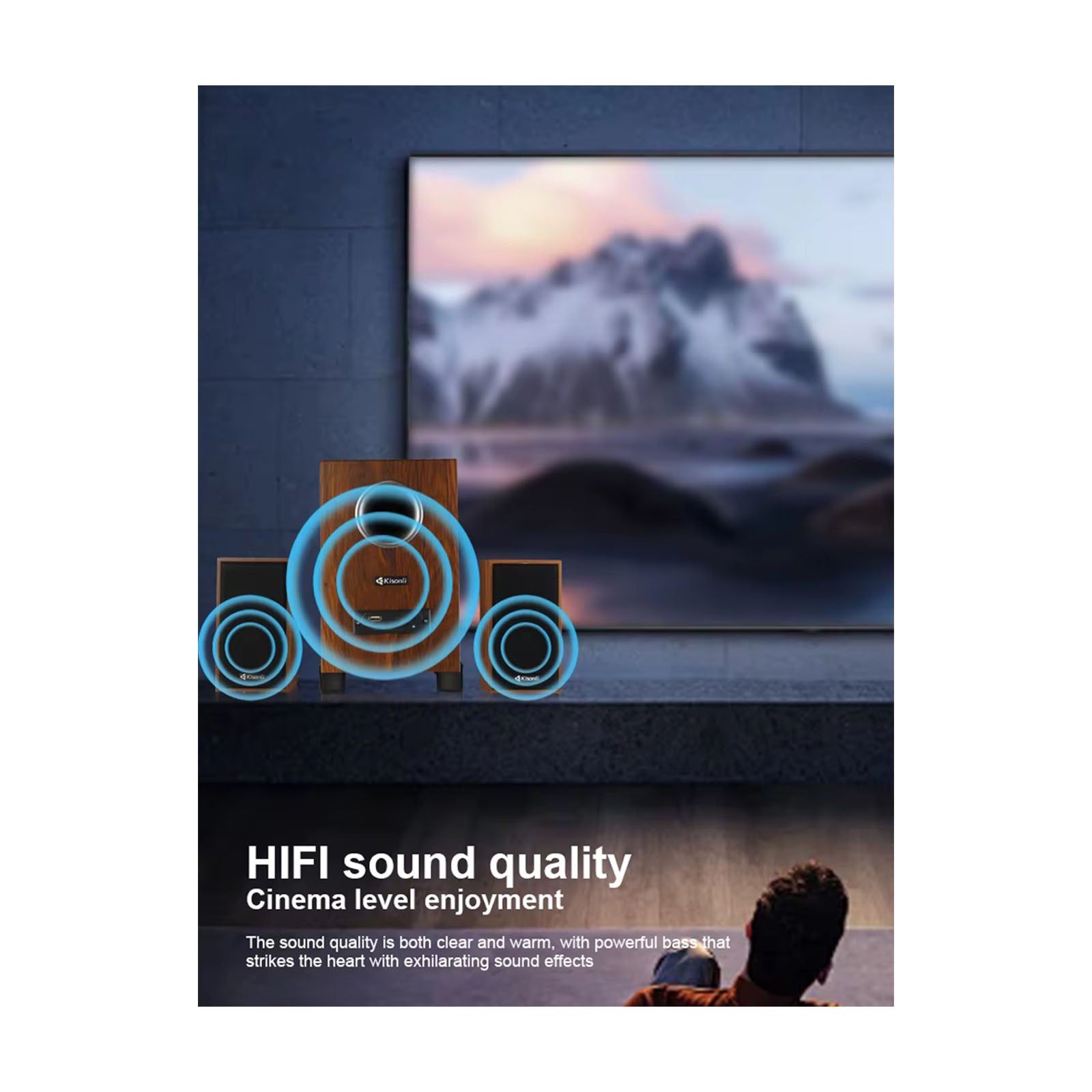 Ensemble Haut - Parleur Kisonli TM9300LM avec Subwoofer - Librairie Oxford City