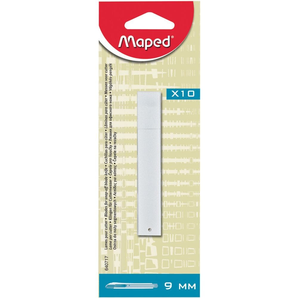 Maped – Lames cutter universelles 9 mm, boîte de 10 - Librairie Oxford City