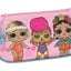 Trousse scolaire L.O.L. Surprise! rose et bleue avec fermeture éclair et imprimé personnages