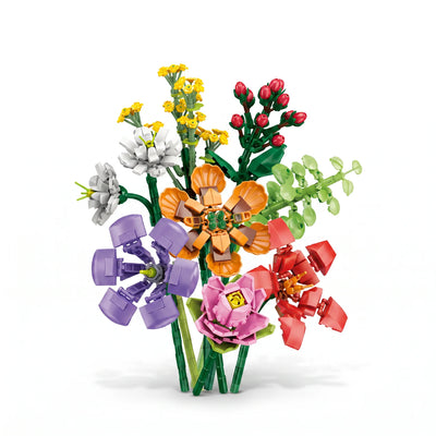 Orchidée en Briques – Flower Building Block Zuanma (Réf. 087B / 087D) - Librairie Oxford City