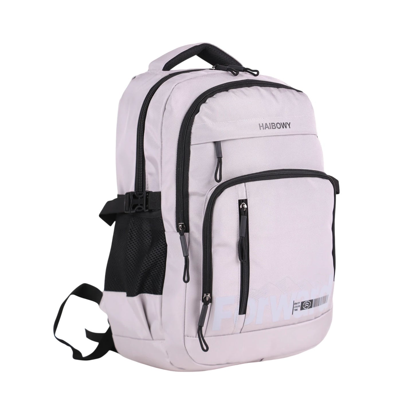 Haibowy Sac à Dos Scolaire Grand Format — Rose & Noir