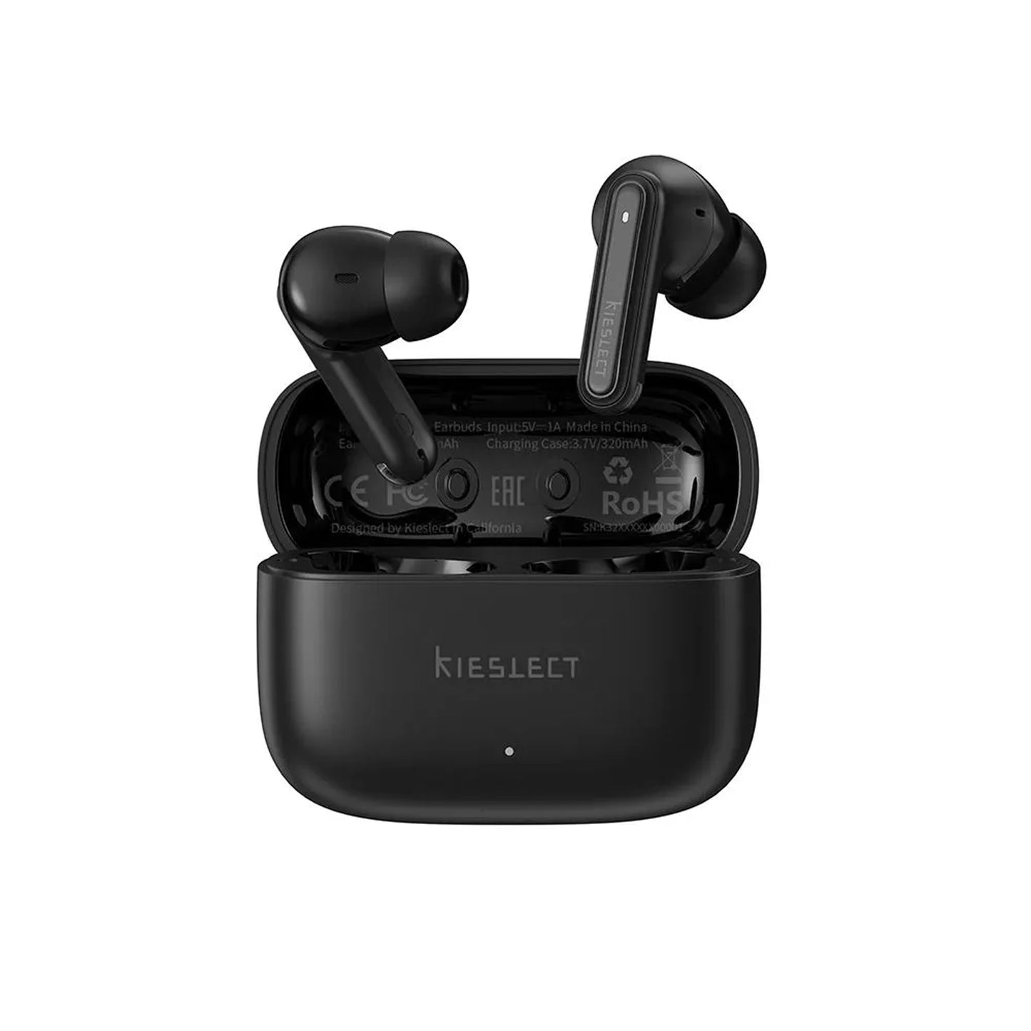Écouteurs Kieslect Adjustable noirs avec boîtier de charge