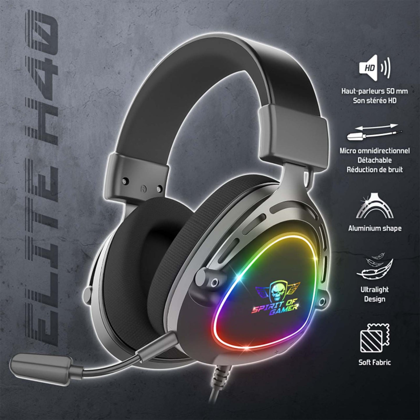 Casque ELITE H40 DARK - Librairie Oxford City