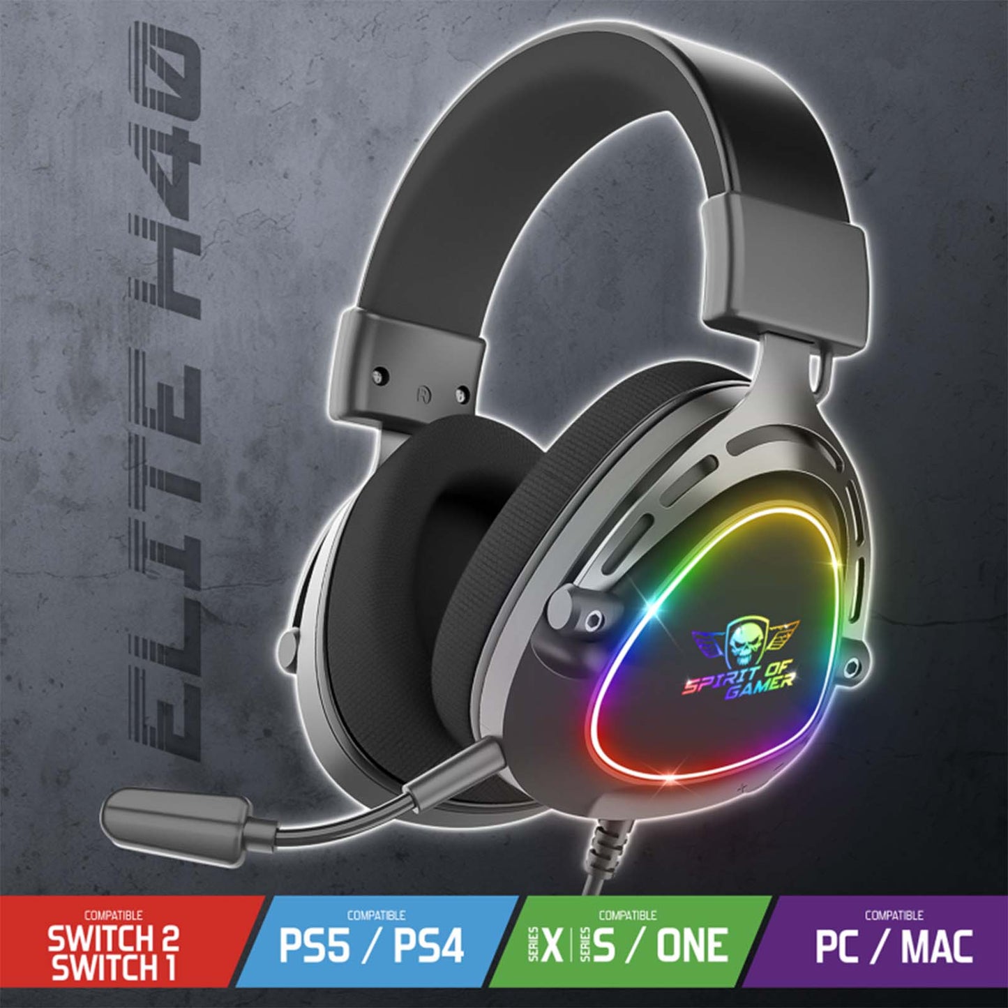 Casque ELITE H40 DARK - Librairie Oxford City