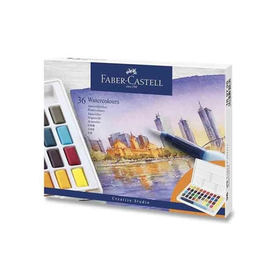 Ensemble de 36 aquarelles| Faber - Castell🎨🖌️ - Librairie Oxford City