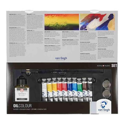 Ensemble de couleurs à l'huile | 10 x 20 ml + accessoires - Van Gogh 🎨🖌️ - Librairie Oxford City