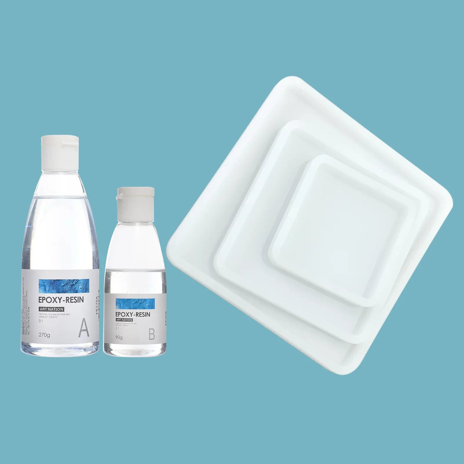 Pack Résine Créative – Époxy ou UV + Moule Silicone - Librairie Oxford City