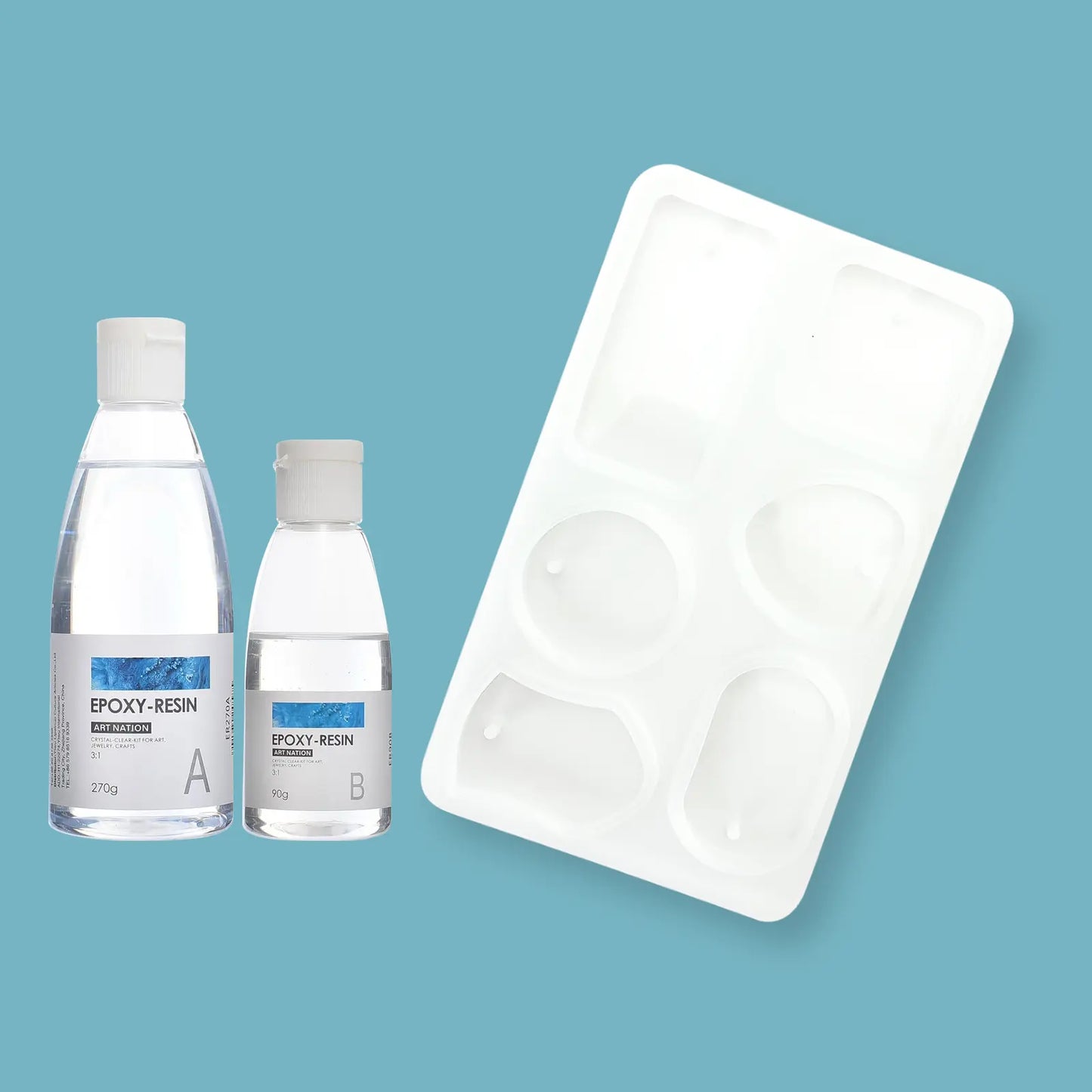 Pack Résine Créative – Époxy ou UV + Moule Silicone - Librairie Oxford City